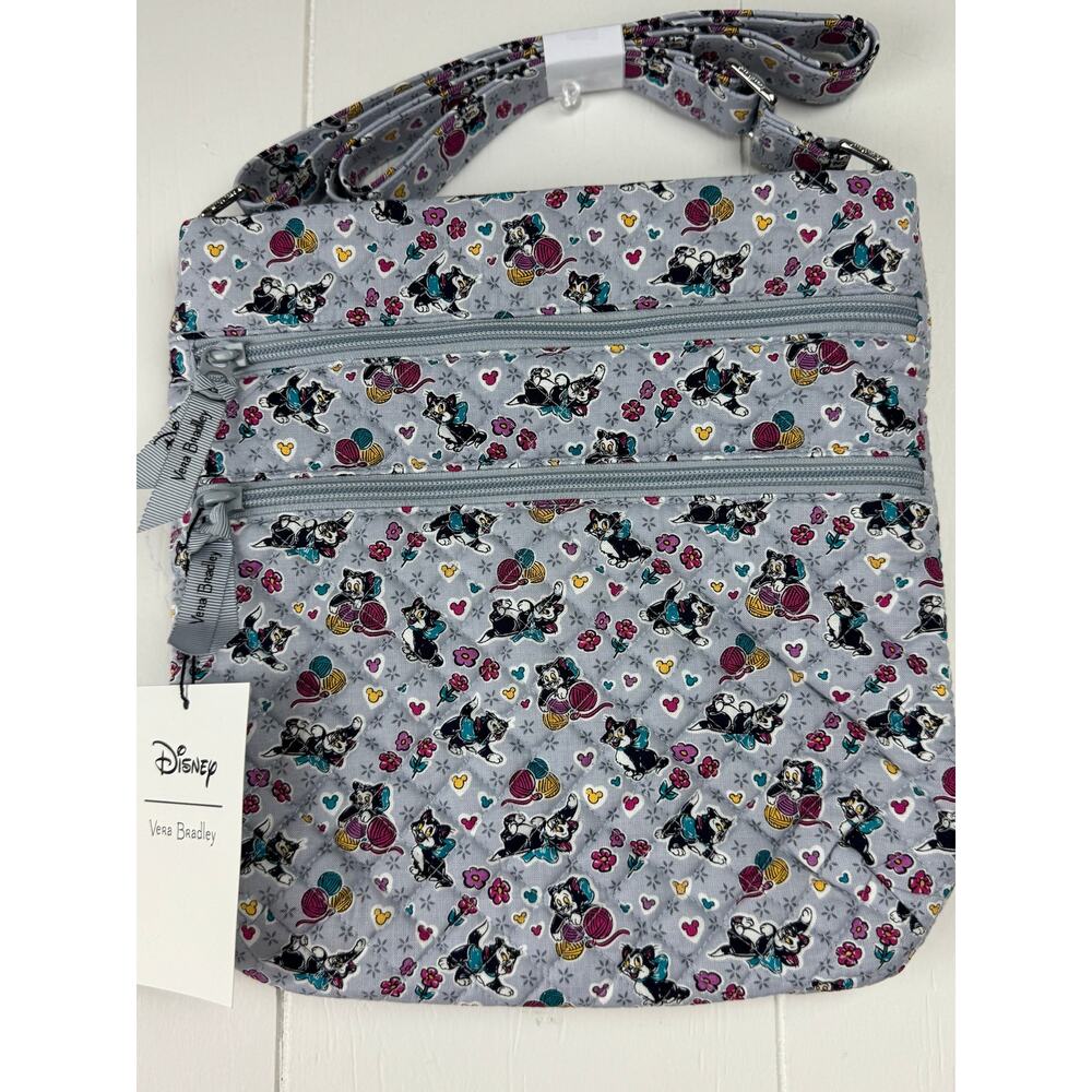Vera Bradley Disney Triple Zip Hipster Playful Figaro Crossbody Bag, NWT - Picture 3 of 9